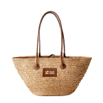 Sac moyen en papier à longues anses à personnaliser couleur marron avec zone d'impression
