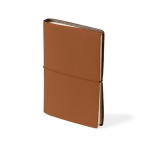 Carnet A5 en carton avec housse de protection et pages blanches couleur marron deuxième vue
