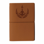 Carnet A5 en carton avec housse de protection et pages blanches couleur marron sixième vue