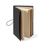 Carnet A5 en carton avec housse de protection et pages blanches couleur noir troisième vue