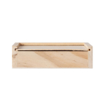 Set de cartes à jouer et dés dans une boîte coulissante en bois couleur bois clair sixième vue