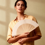 Éventail en bois et polyester pour les événements en plein air68625b3e9b0dbdfc3996447d couleur bois clair cinquième vue