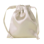 Set de deux chouchous avec pochette en polyester brillant couleur naturel première vue