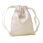 Set de deux chouchous avec pochette en polyester brillant couleur naturel deuxième vue