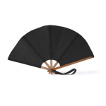 Éventail pliable en bambou et polyester pour événements 23 cm68625b3e9b0dbdfc39964478 couleur noir