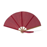 Éventail pliable en bambou et polyester pour événements 23 cm68625b3e9b0dbdfc39964478 couleur rouge