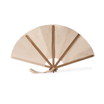 Éventail pliable en bambou et polyester pour événements 23 cm68625b3e9b0dbdfc39964478 couleur naturel première vue