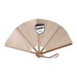 Éventail pliable en bambou et polyester pour événements 23 cm68625b3e9b0dbdfc39964478 couleur naturel quatrième vue