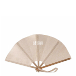 Éventail pliable en bambou et polyester pour événements 23 cm68625b3e9b0dbdfc39964478 couleur naturel avec zone d'impression