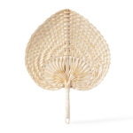 Éventail en paille en forme de feuille avec étiquette à personnaliser68625b449b0dbdfc3996458d couleur naturel première vue