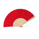 Éventail en bois et polyester avec tissu et cordon assortis68625b449b0dbdfc3996458d couleur rouge