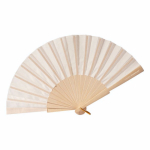 Éventail en bois et polyester avec tissu et cordon assortis68625b449b0dbdfc3996458d couleur naturel quatrième vue