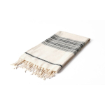 Paréo en coton recyclé avec franges pour la plage 380 g/m² couleur naturel