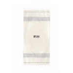 Paréo en coton recyclé avec franges pour la plage 380 g/m² couleur naturel avec zone d'impression