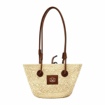 Grand sac panier avec longues anses à personnaliser 280 g/m² couleur naturel cinquième vue