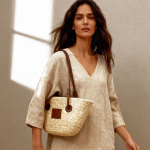 Grand sac panier avec longues anses à personnaliser 280 g/m² couleur naturel sixième vue
