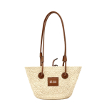 Grand sac panier avec longues anses à personnaliser 280 g/m² couleur naturel avec zone d'impression