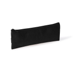 Trousse en coton recyclé avec bande élastique pour carnet couleur noir première vue
