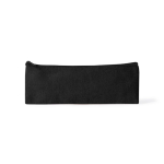 Trousse en coton recyclé avec bande élastique pour carnet couleur noir