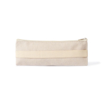 Trousse en coton recyclé avec bande élastique pour carnet couleur naturel deuxième vue