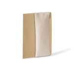Trousse en coton recyclé avec bande élastique pour carnet couleur naturel troisième vue