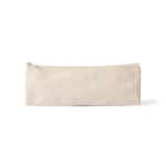 Trousse en coton recyclé avec bande élastique pour carnet couleur naturel