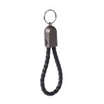 Câble porte-clés de charge rapide avec entrée type C, USB-C couleur noir deuxième vue