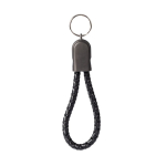 Câble porte-clés de charge rapide avec entrée type C, USB-C couleur noir troisième vue