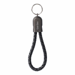 Câble porte-clés de charge rapide avec entrée type C, USB-C couleur noir cinquième vue