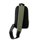 Sac bandoulière en polyester à un compartiment avec poche avant couleur vert première vue