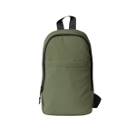 Sac bandoulière en polyester à un compartiment avec poche avant couleur vert