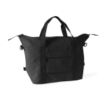 Sac en polyester pour les voyages ou le sport, avec sangle valise couleur noir troisième vue