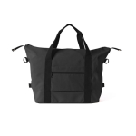 Sac en polyester pour les voyages ou le sport, avec sangle valise couleur noir