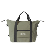 Sac en polyester pour les voyages ou le sport, avec sangle valise couleur vert avec zone d'impression