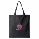 Sac en polyester avec anses longues et capacité de charge de 12 L couleur noir deuxième vue