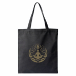 Sac en polyester avec anses longues et capacité de charge de 12 L couleur noir troisième vue