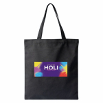 Sac en polyester avec anses longues et capacité de charge de 12 L couleur noir quatrième vue