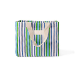 Sac en polypropylène à rayures, finition mate 200 g/m² couleur vert première vue