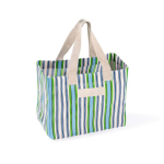 Sac en polypropylène à rayures, finition mate 200 g/m² couleur vert deuxième vue