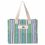 Sac en polypropylène à rayures, finition mate 200 g/m² couleur vert cinquième vue