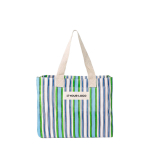 Sac en polypropylène à rayures, finition mate 200 g/m² couleur vert avec zone d'impression
