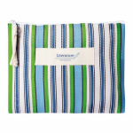 Trousse personnalisable en polypropylène à rayures 200 g/m² couleur vert troisième vue