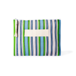Trousse personnalisable en polypropylène à rayures 200 g/m² couleur vert