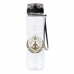 Gourde en plastique avec repère de capacité et bouchon de sécurité 1 L couleur transparent cinquième vue