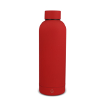 Gourde isotherme en inox recyclé avec fermeture anti-fuite 500 ml couleur rouge