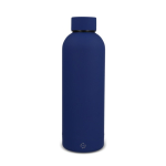 Gourde isotherme en inox recyclé avec fermeture anti-fuite 500 ml couleur bleu foncé