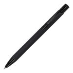 Stylo en aluminium recyclé avec clip noir et encre bleue couleur noir