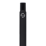 Stylo en aluminium recyclé avec clip noir et encre bleue couleur noir sixième vue