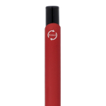 Stylo en aluminium recyclé avec clip noir et encre bleue couleur rouge sixième vue