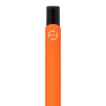 Stylo en aluminium recyclé avec clip noir et encre bleue couleur orange sixième vue